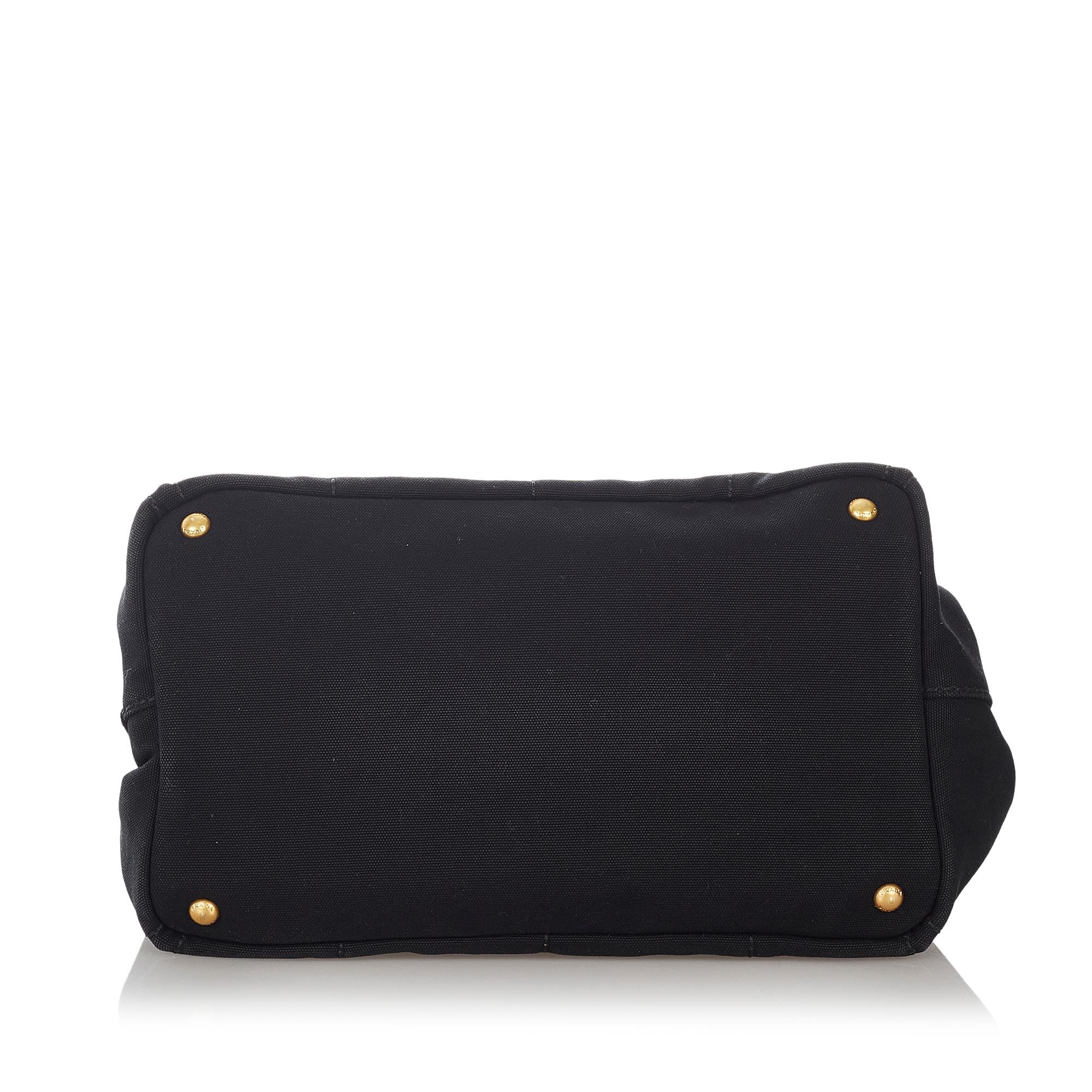 Prada Canapa Logo Canvas Satchel (SHG-27091)