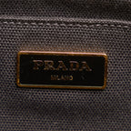 Prada Canapa Logo Canvas Satchel (SHG-27091)