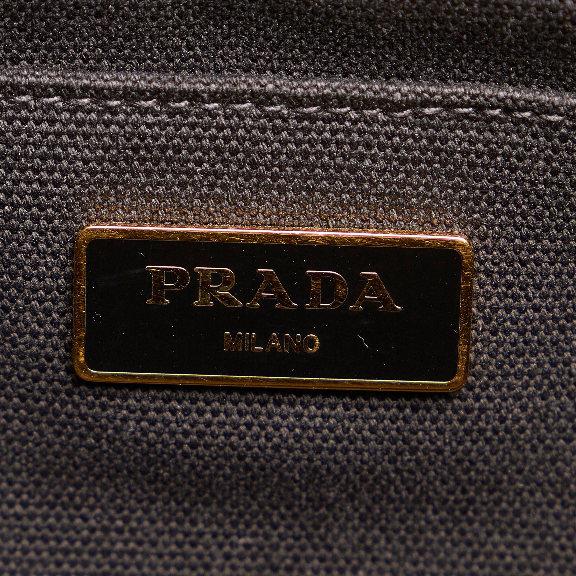 Prada Canapa Logo Canvas Satchel (SHG-27091)