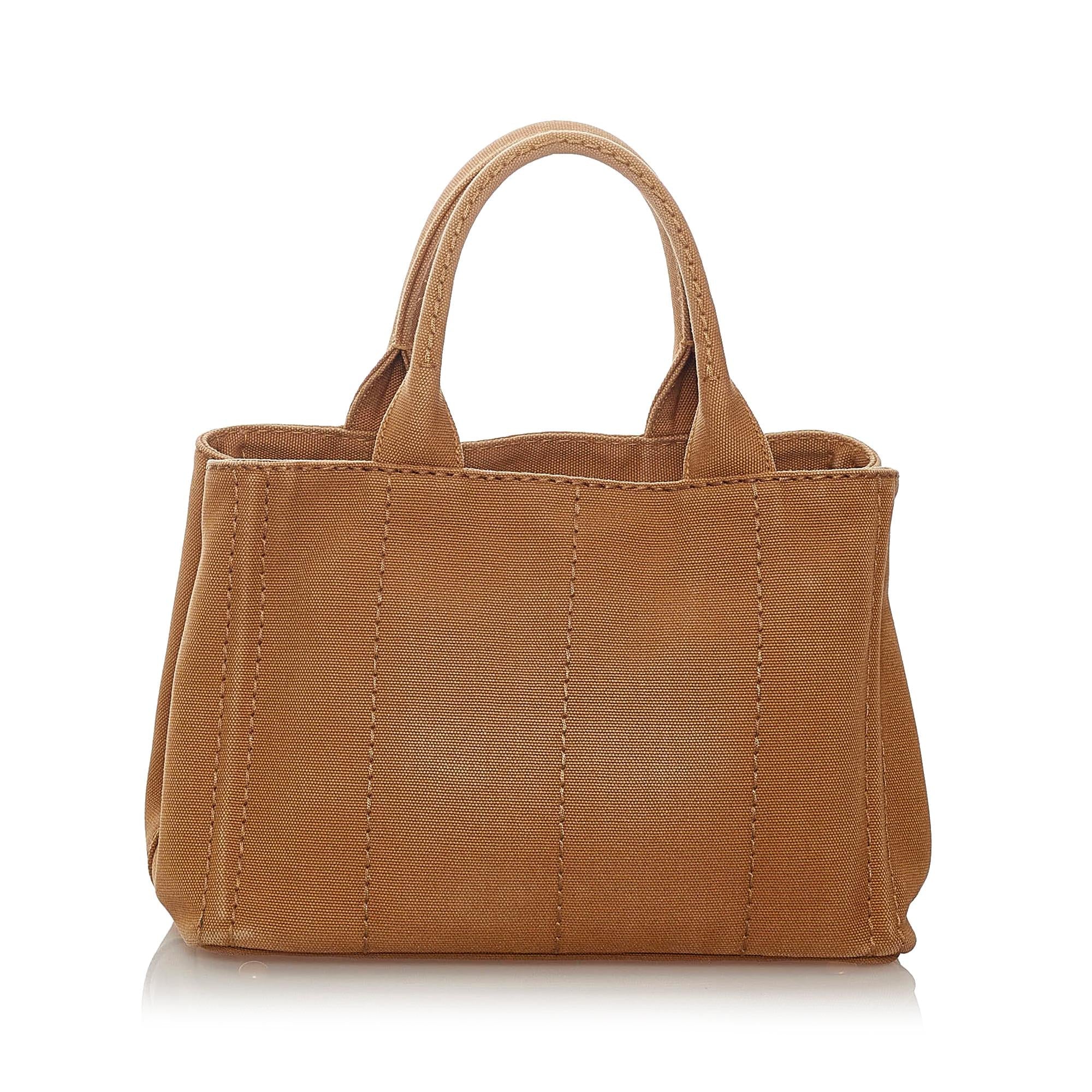 Prada Canapa Logo Canvas Satchel (SHG-27731)