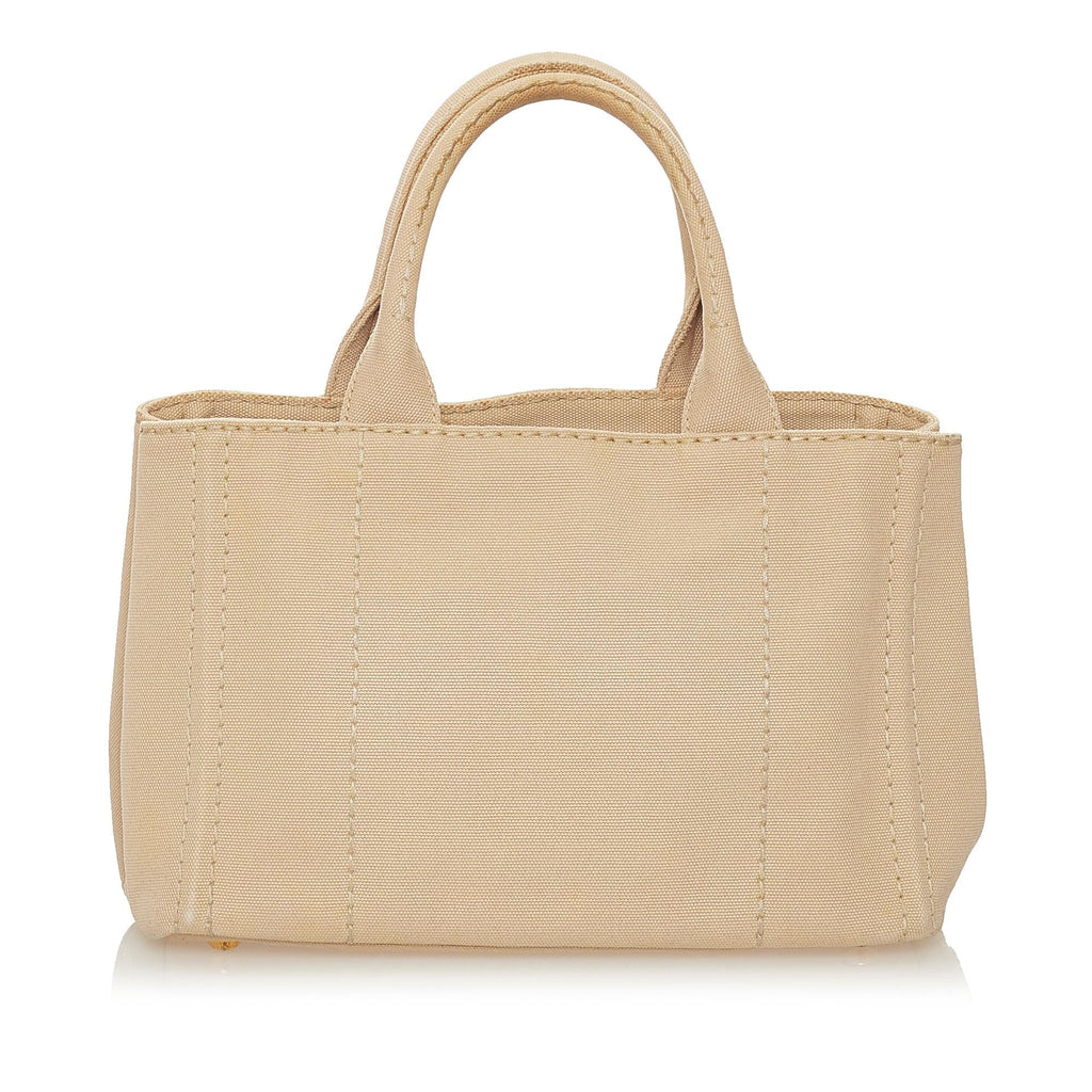Prada Canapa Logo Canvas Satchel (SHG-27860)