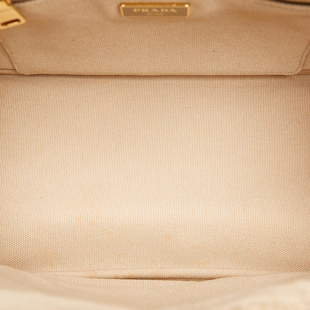 Prada Canapa Logo Canvas Satchel (SHG-27860)