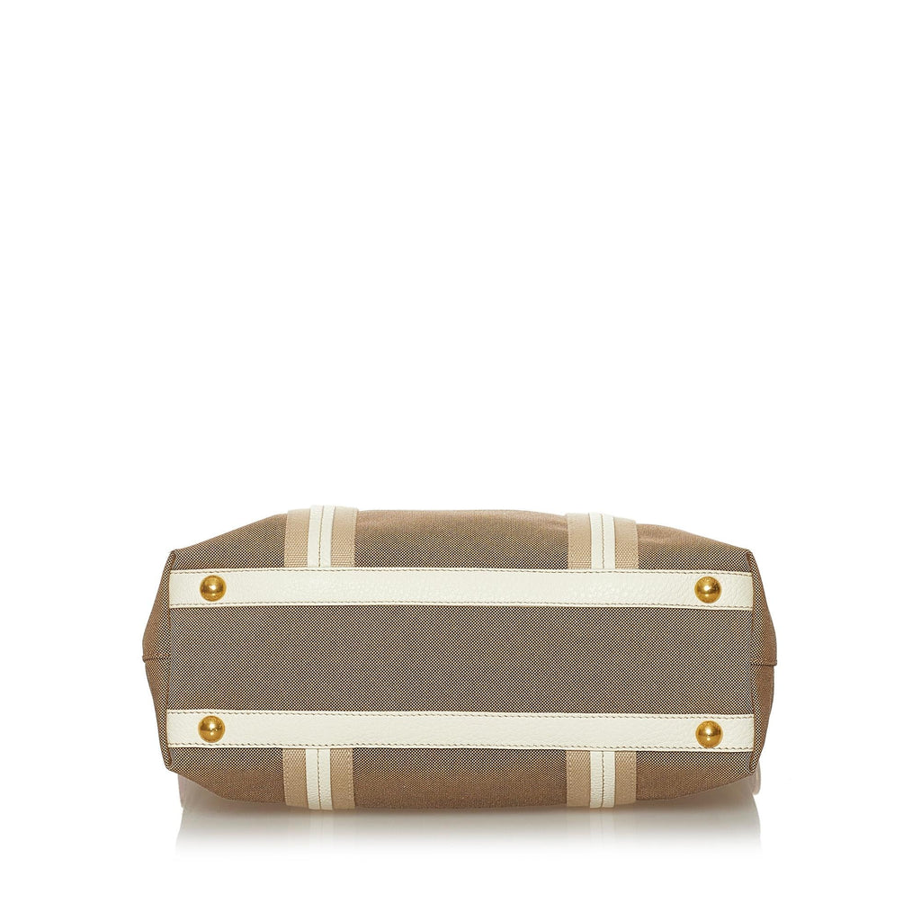 Prada Canapa Logo Canvas Satchel (SHG-28374)