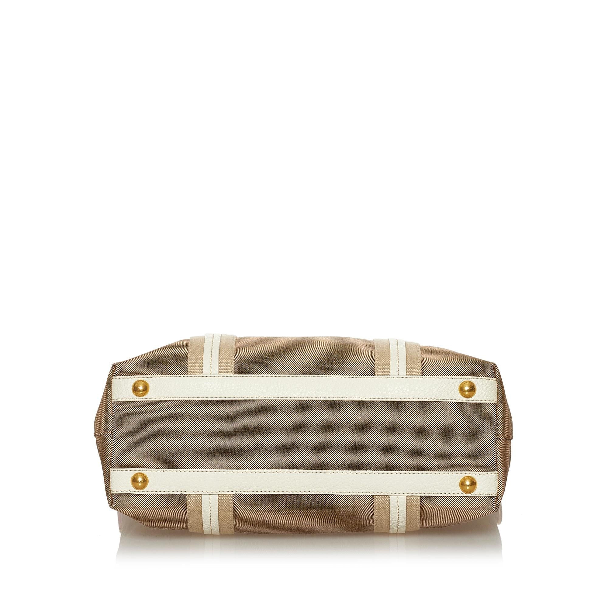 Prada Canapa Logo Canvas Satchel (SHG-28374)