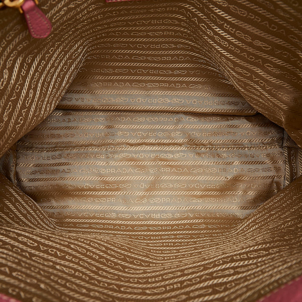 Prada Canapa Logo Canvas Satchel (SHG-28374)