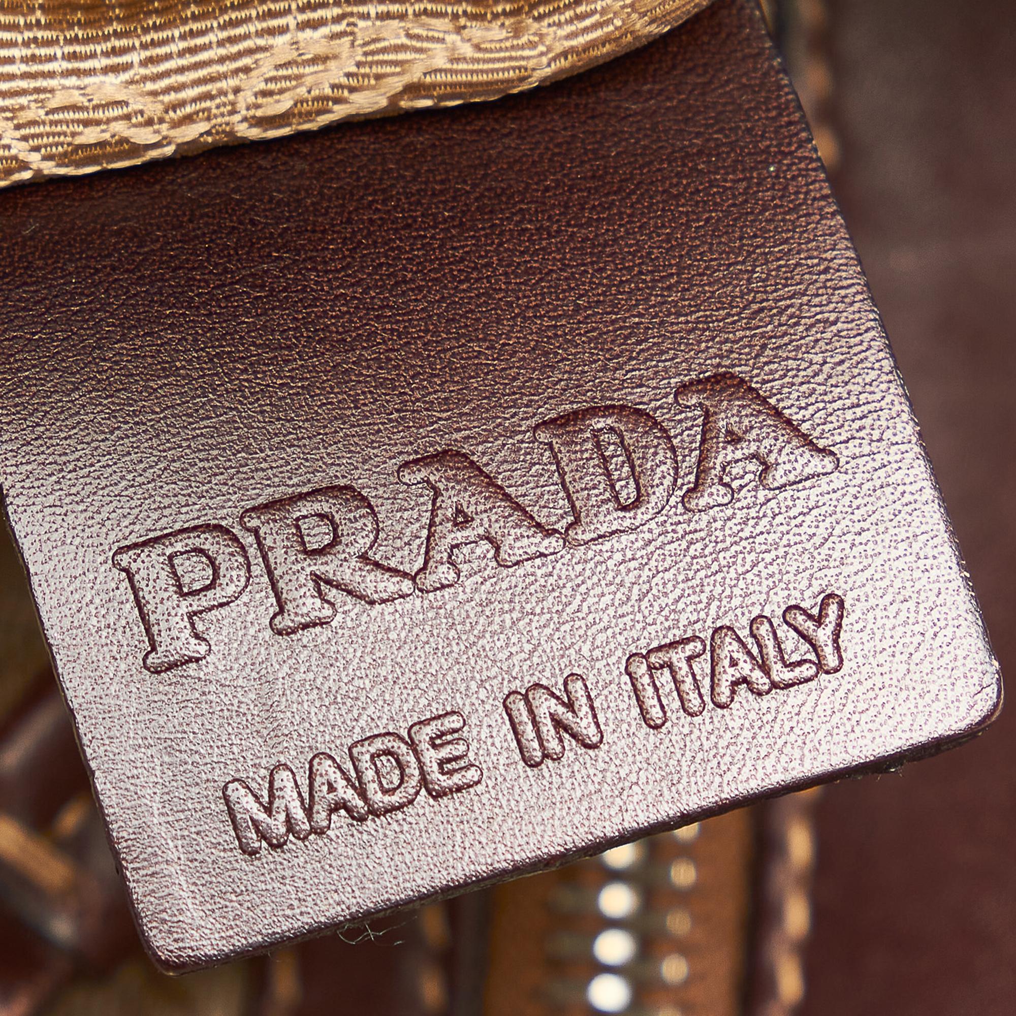 Prada Canapa Logo Canvas Shoulder Bag (SHG-25070)
