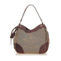 Prada Canapa Logo Canvas Shoulder Bag (SHG-25070)