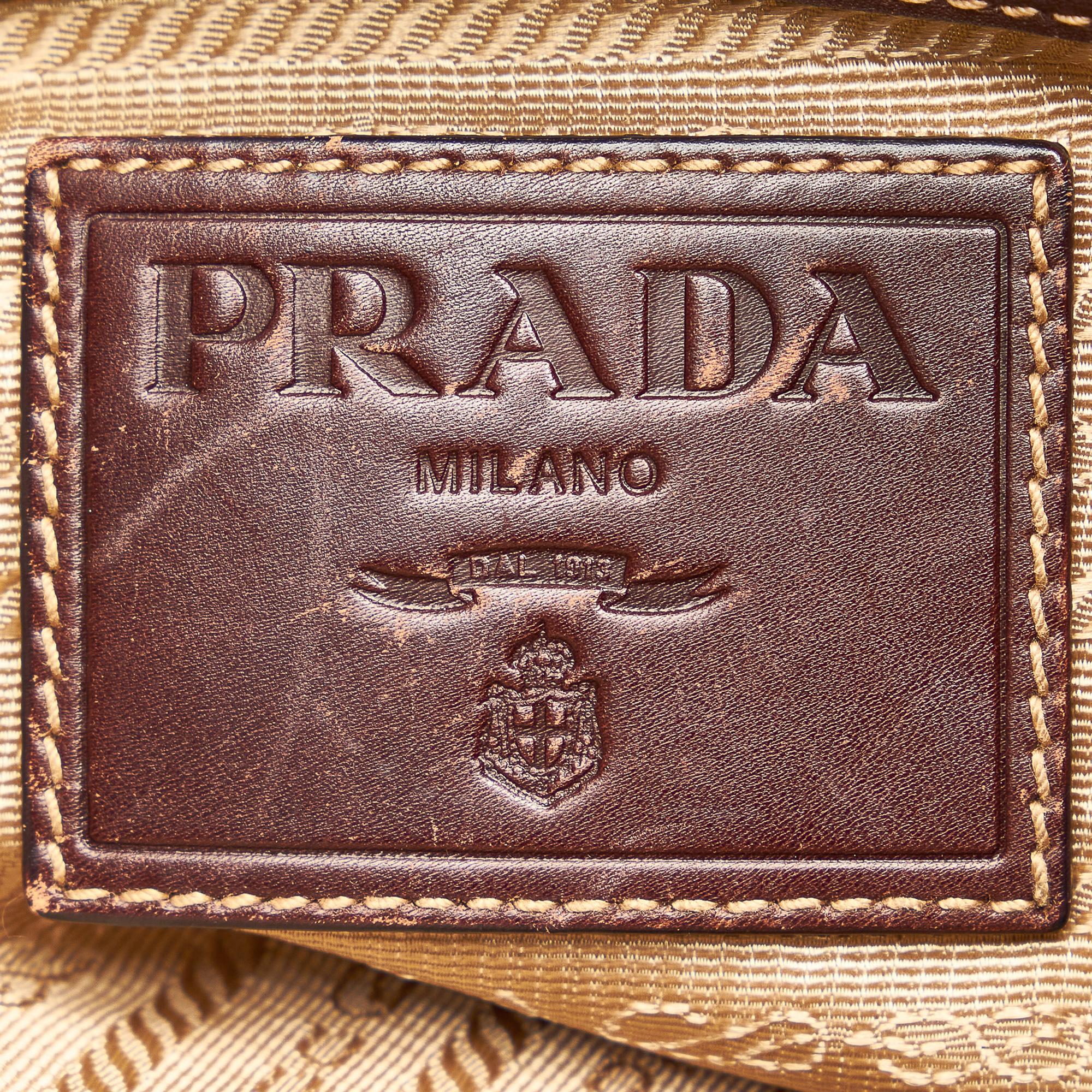 Prada Canapa Logo Canvas Shoulder Bag (SHG-25070)