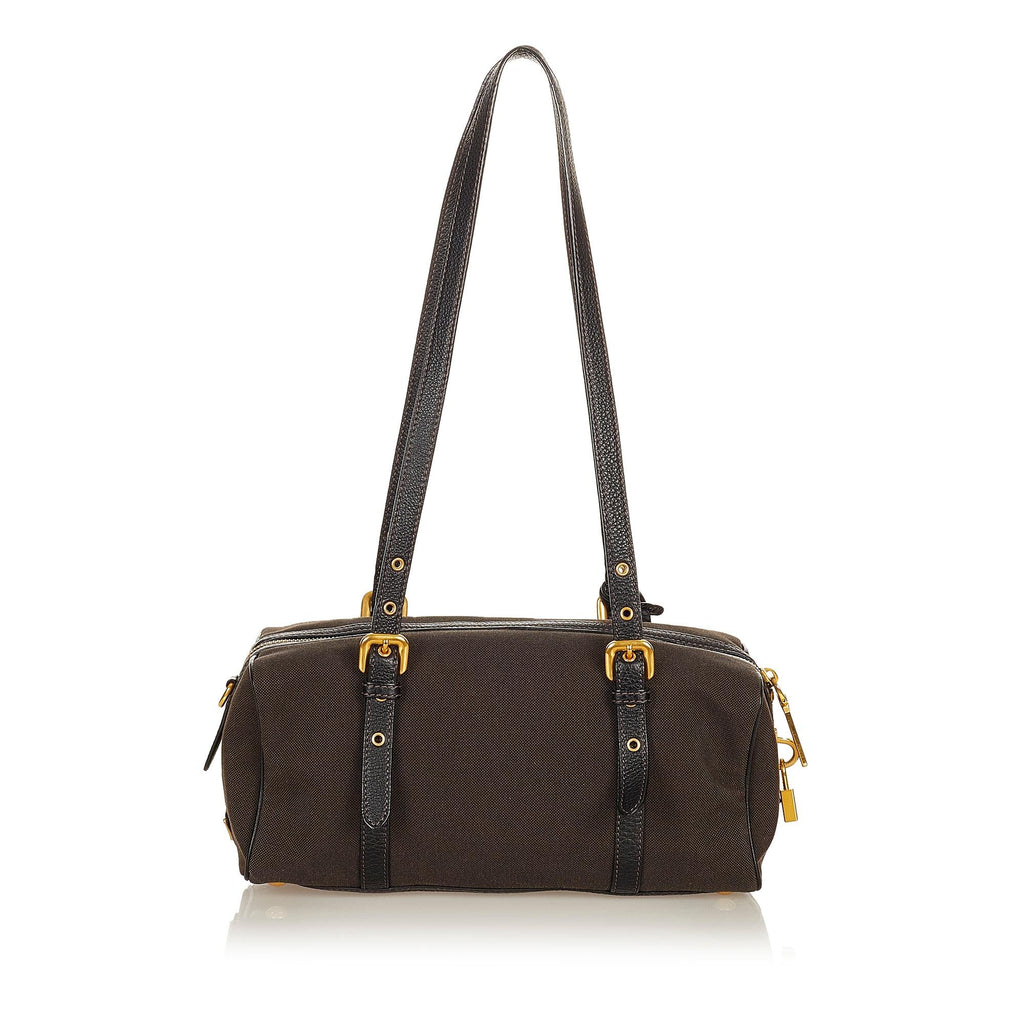Prada Canapa Logo Canvas Shoulder Bag (SHG-26914)