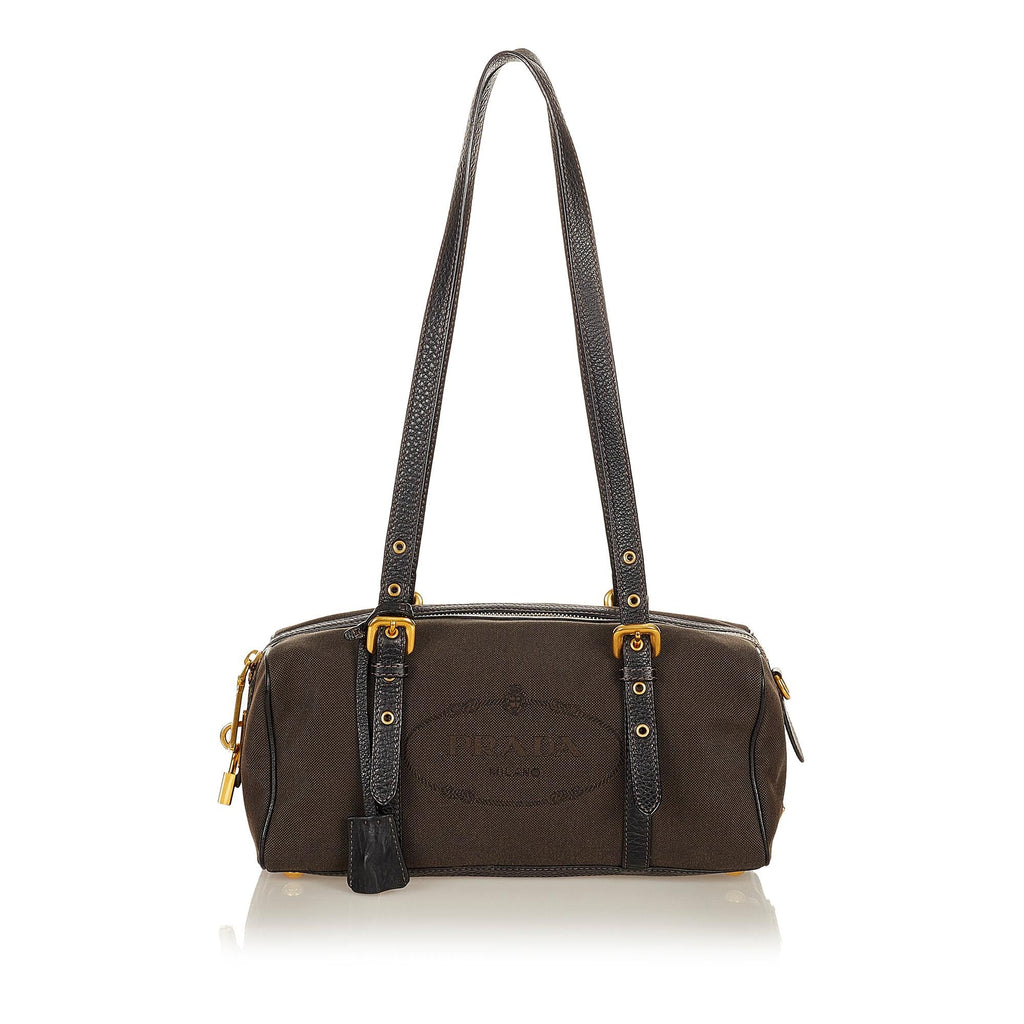 Prada Canapa Logo Canvas Shoulder Bag (SHG-26914)
