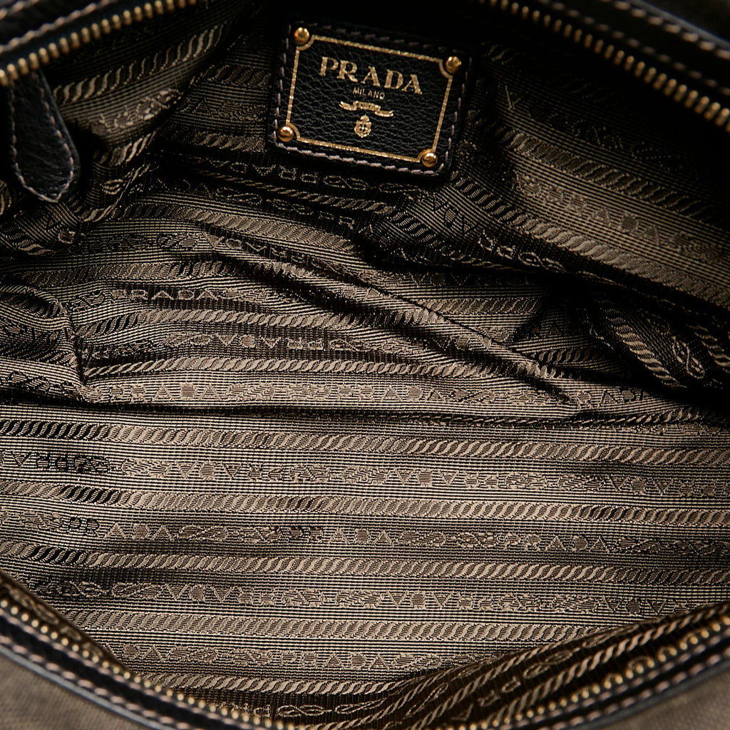 Prada Canapa Logo Canvas Shoulder Bag (SHG-26914)