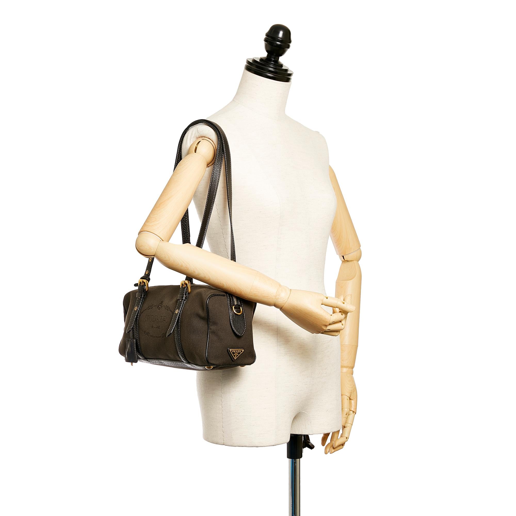 Prada Canapa Logo Canvas Shoulder Bag (SHG-26914)