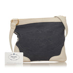 Prada Canapa Logo Denim Crossbody Bag (SHG-28074)