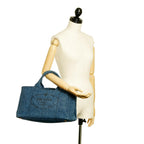 Prada Canapa Logo Denim Hanbag (SHG-27048)