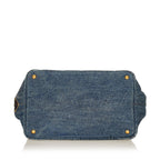Prada Canapa Logo Denim Tote Bag (SHG-27049)