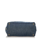 Prada Canapa Logo Denim Tote Bag (SHG-27693)