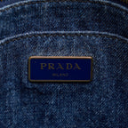 Prada Canapa Logo Denim Tote Bag (SHG-27693)