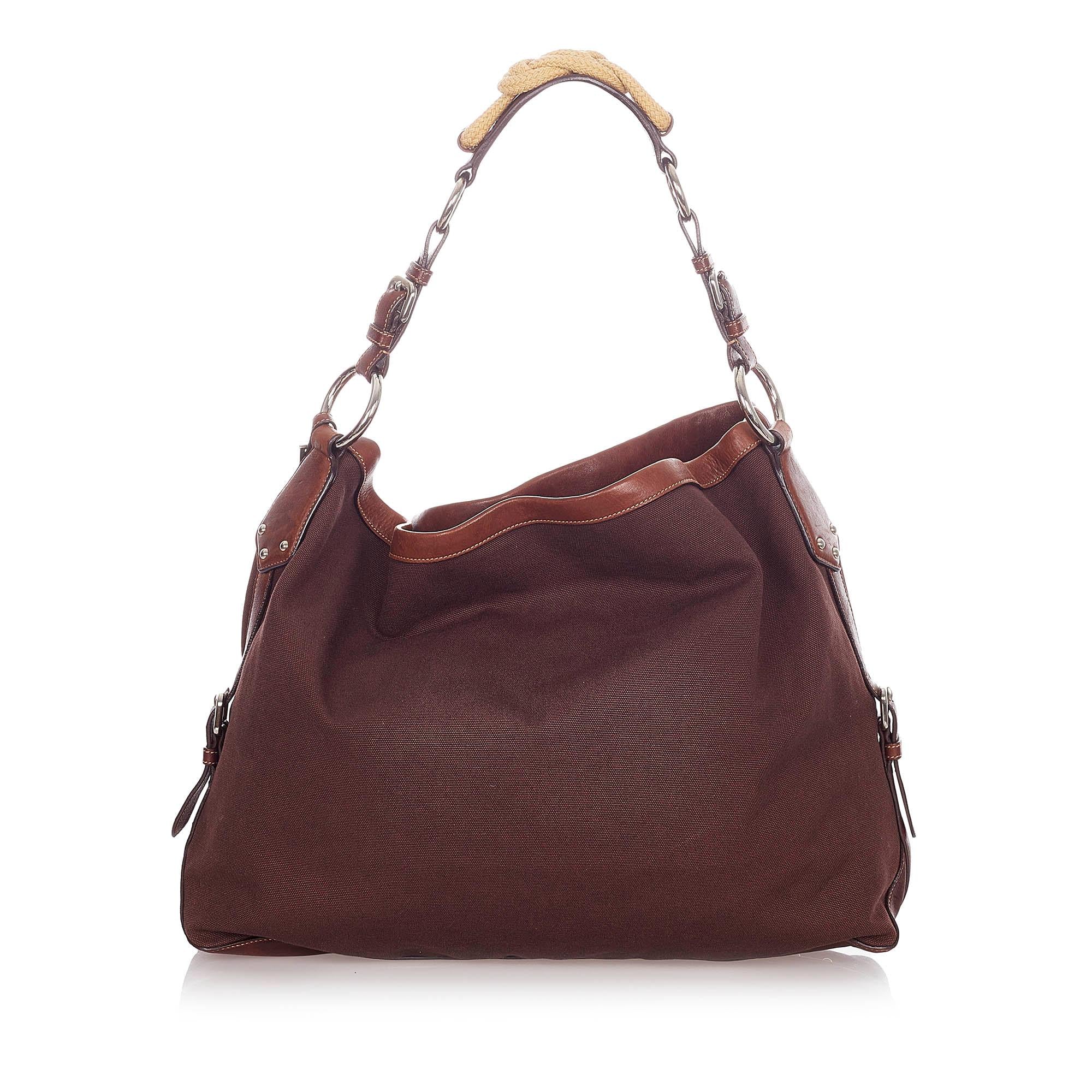 Prada Canapa Logo Nylon Shoulder Bag (SHG-22819)