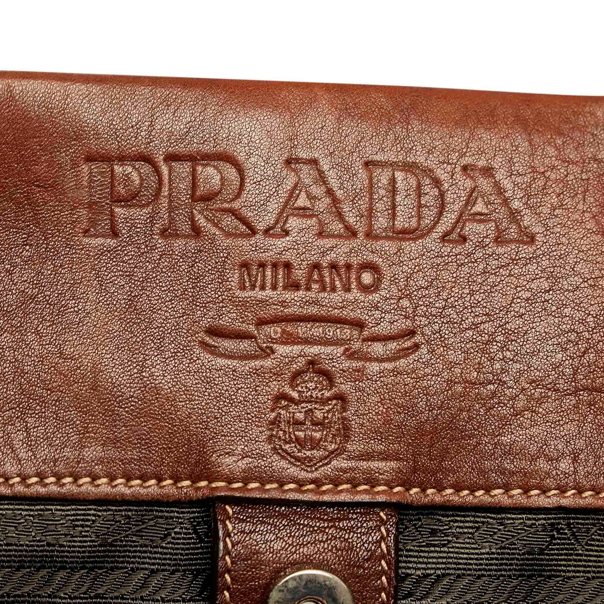 Prada Canapa Logo Nylon Shoulder Bag (SHG-22819)