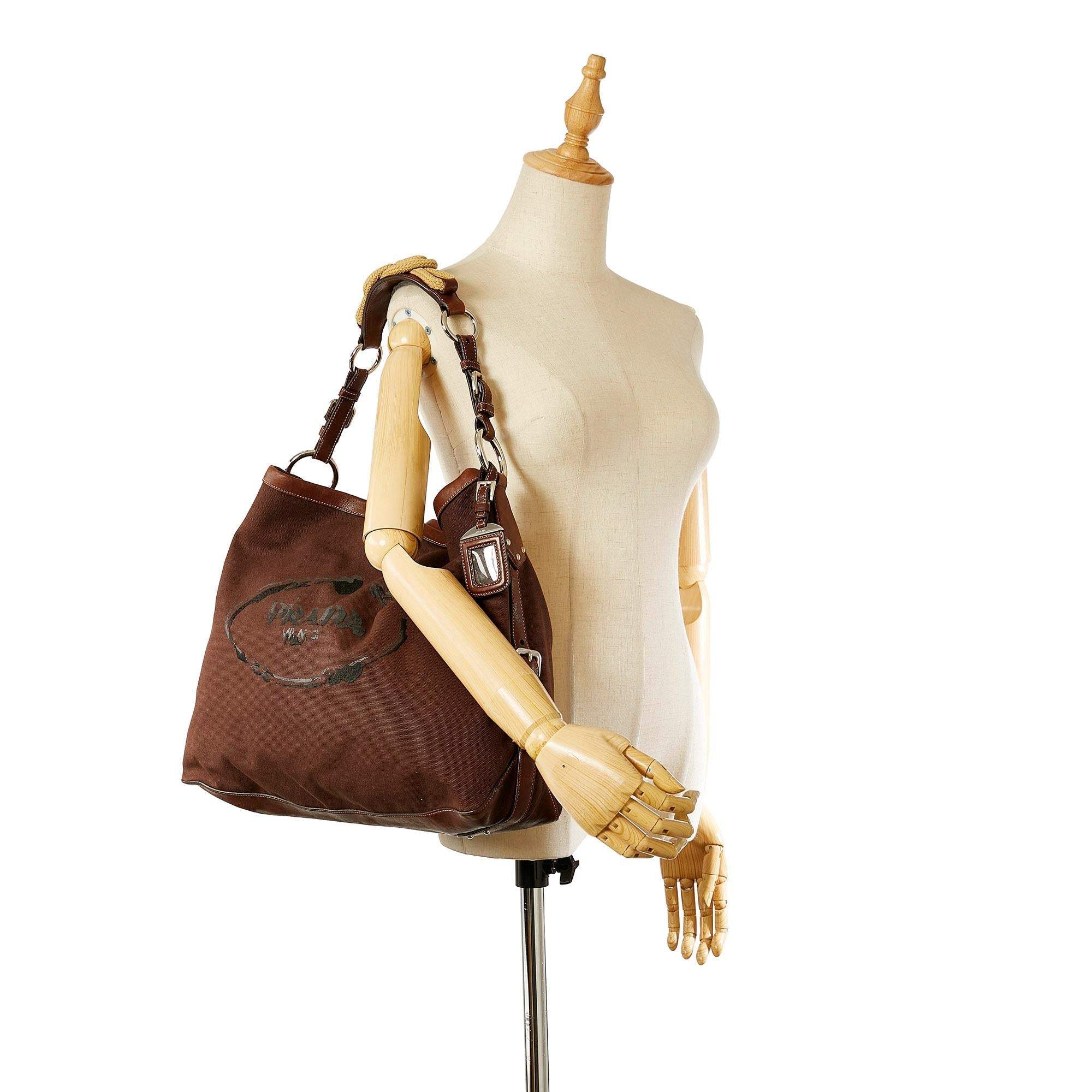 Prada Canapa Logo Nylon Shoulder Bag (SHG-22819)