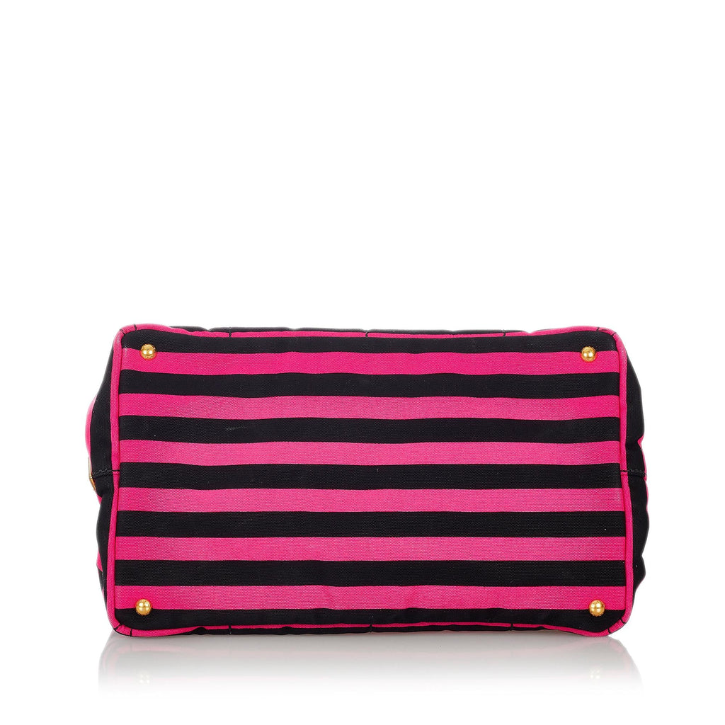 Prada Canapa Righe Stripe Tote Bag (SHG-27071)