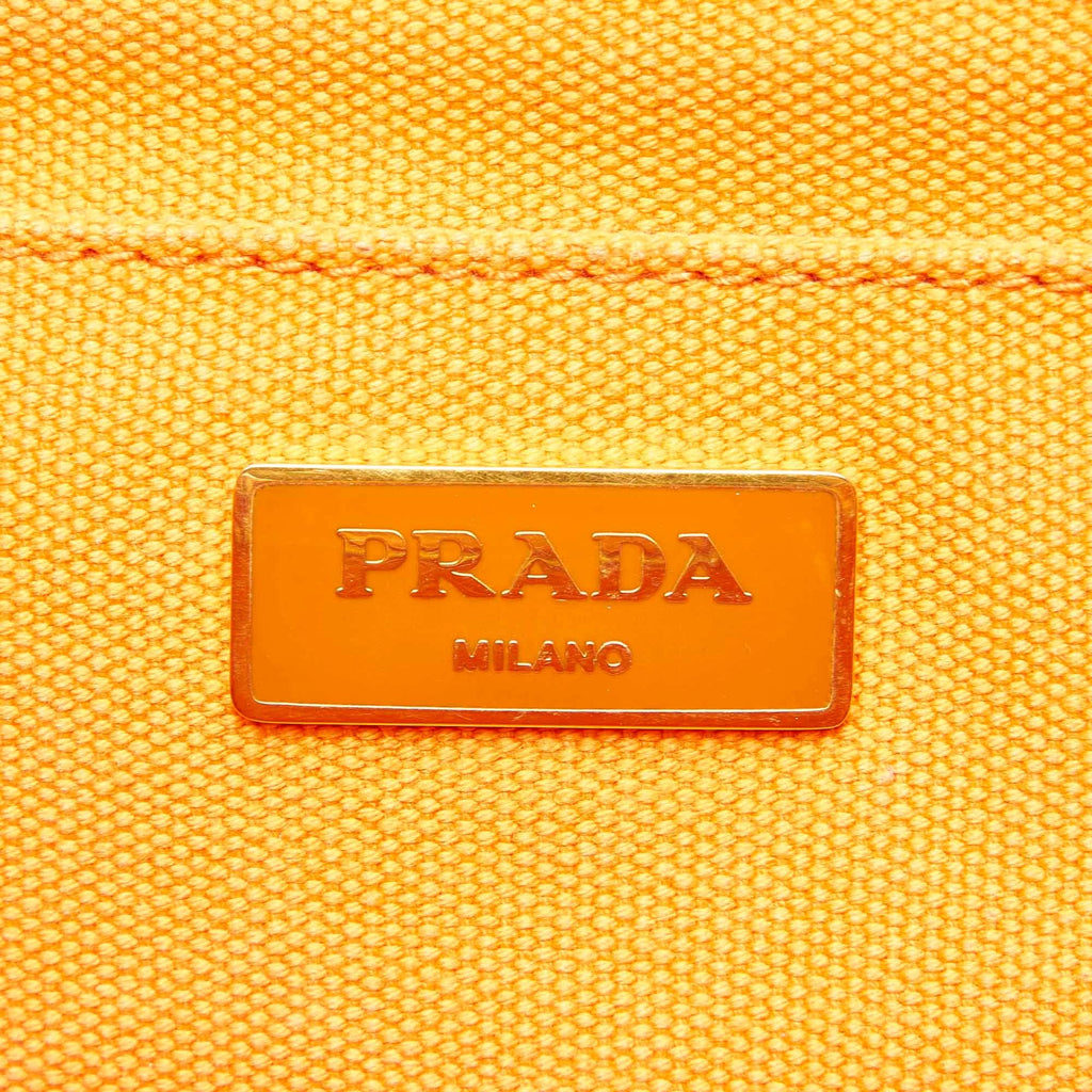 Prada Canapa Studded Canvas Satchel (SHG-17545)