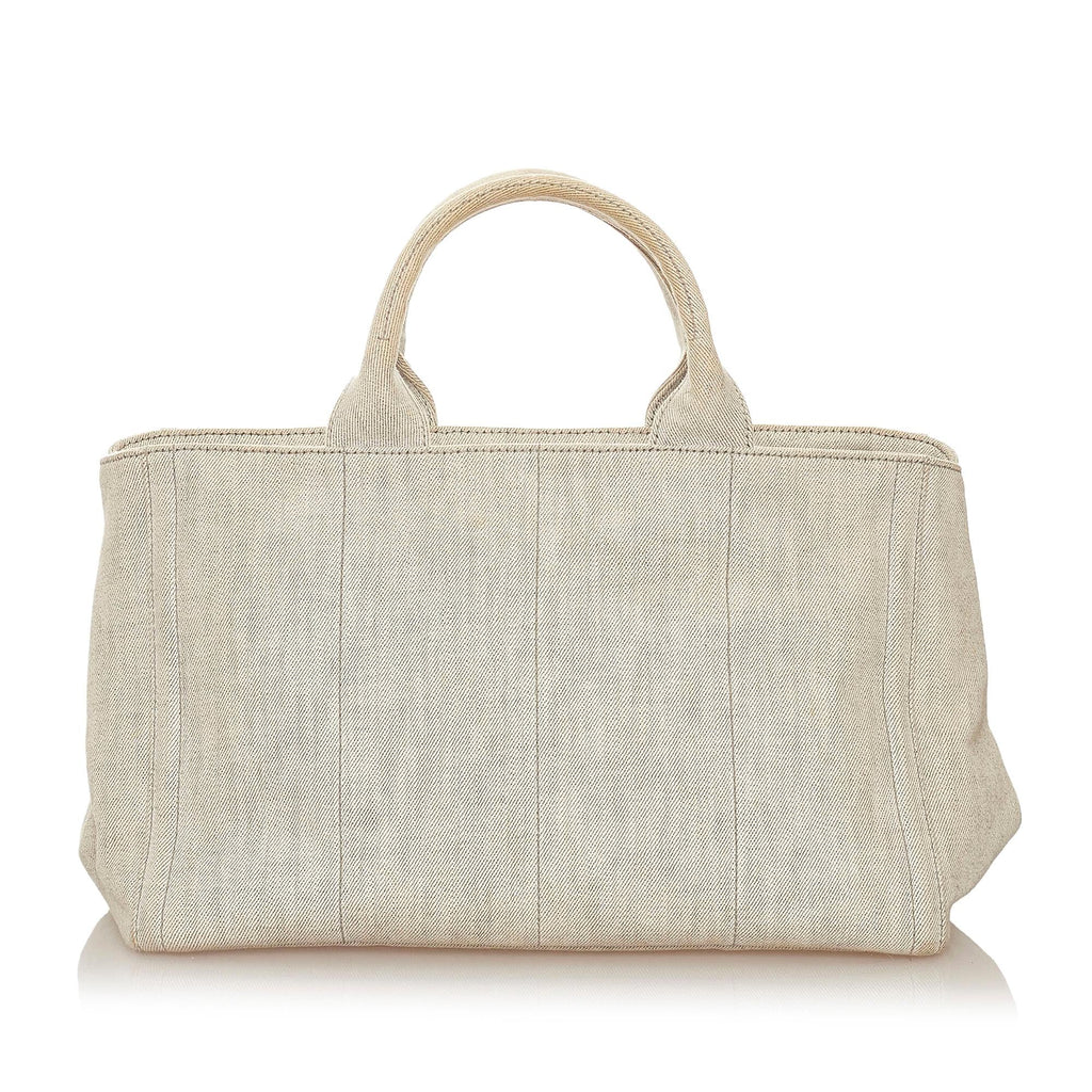 Prada Canapa Studded Canvas Satchel (SHG-28075)