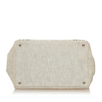 Prada Canapa Studded Canvas Satchel (SHG-28075)