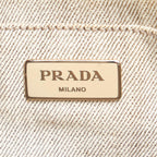 Prada Canapa Studded Canvas Satchel (SHG-28075)
