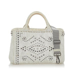 Prada Canapa Studded Canvas Satchel (SHG-28076)