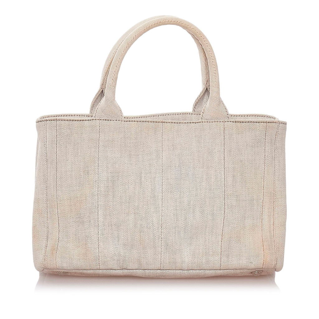 Prada Canapa Studded Canvas Satchel (SHG-28199)