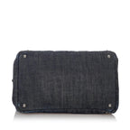 Prada Canapa Studded Denim Tote Bag (SHG-26862)
