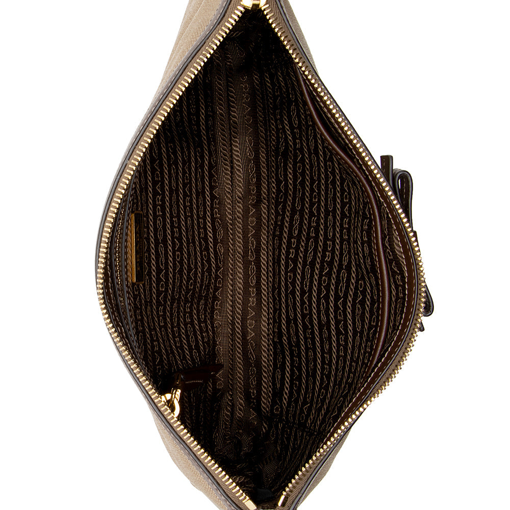 Prada Canvas Jacquard Logo Crossbody Bag (SHF-18477)