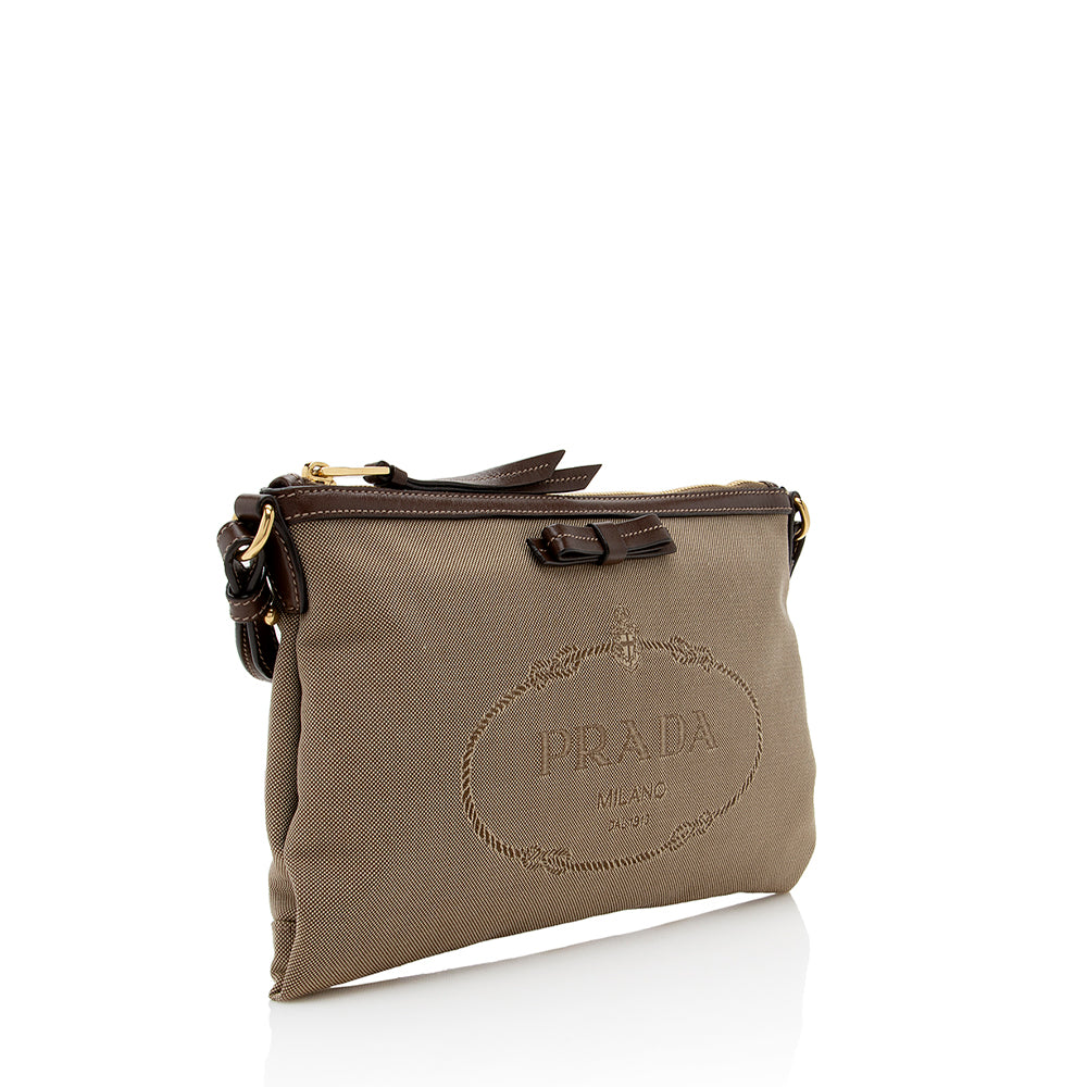 Prada Canvas Jacquard Logo Crossbody Bag (SHF-18477)