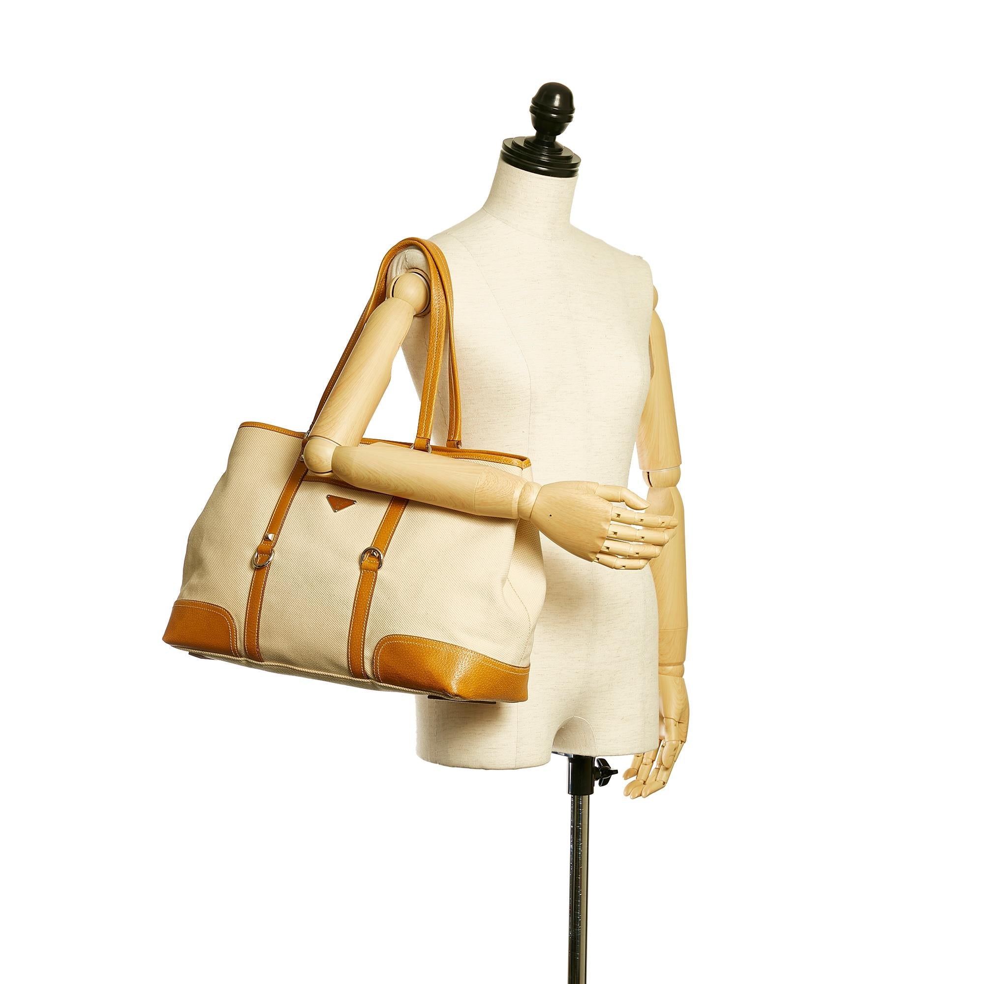 Prada Canvas Tote Bag (SHG-28735)