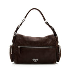 Prada Cervo Antic Easy Pushlock Flap Shoulder Bag (SHF-18304)