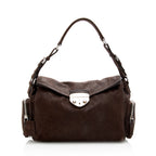 Prada Cervo Antic Easy Pushlock Flap Shoulder Bag (SHF-18304)