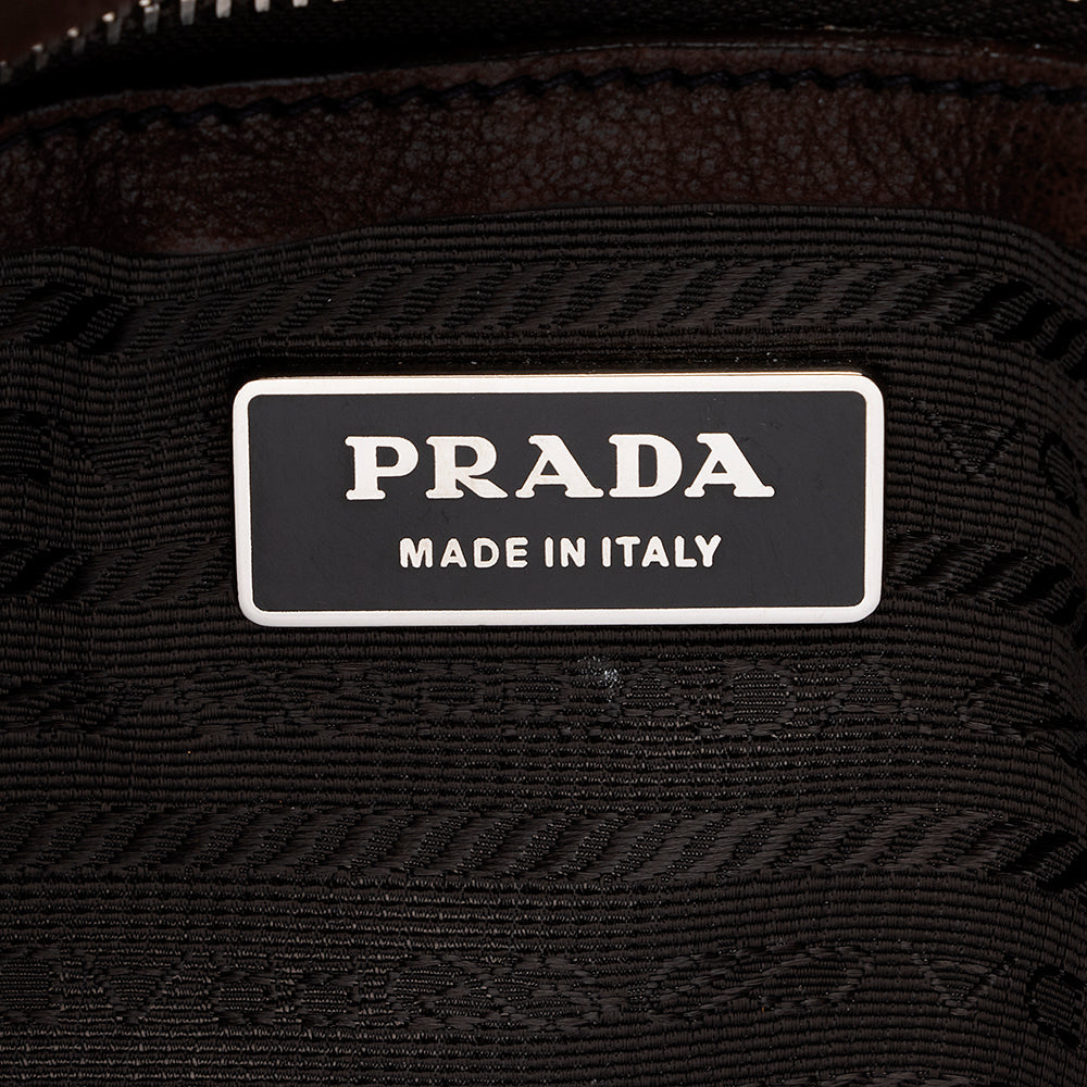 Prada Cervo Antic Easy Pushlock Flap Shoulder Bag (SHF-18304)