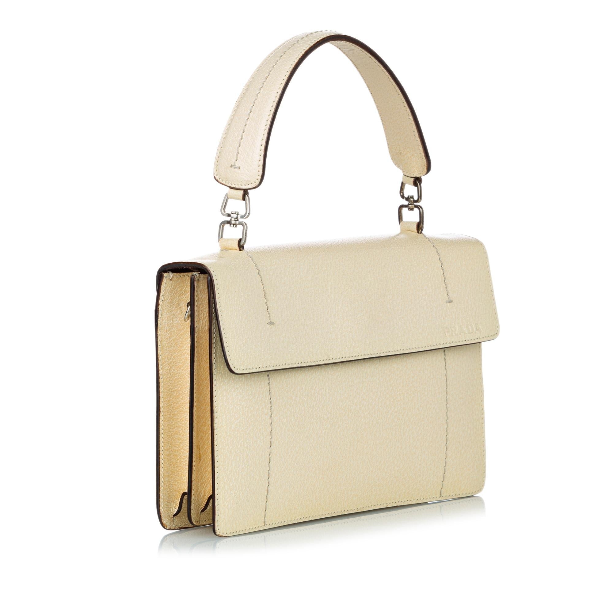 Prada Cinghiale Leather Satchel (SHG-28443)