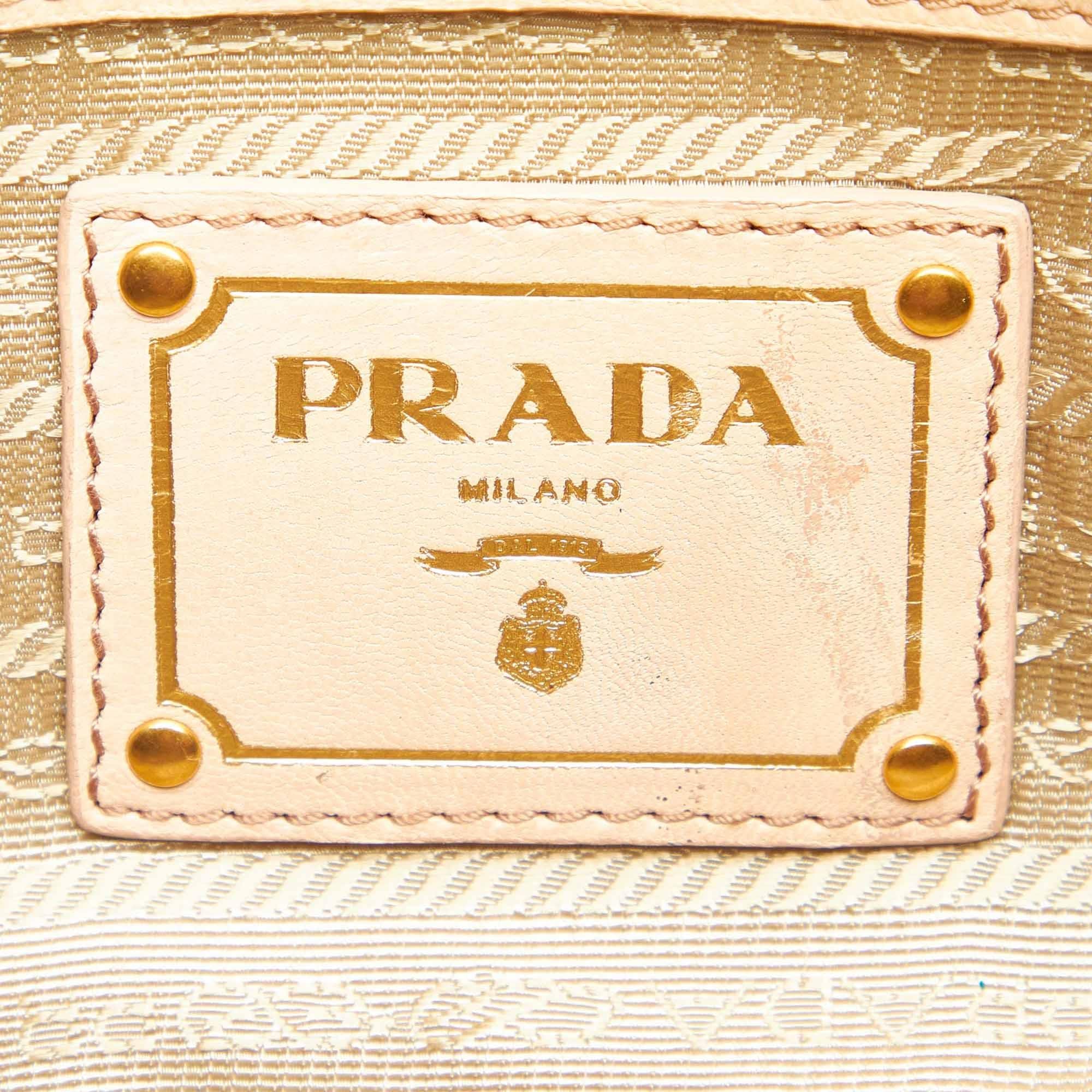 Prada Cipria Craquele Leather Handbag (SHG-16169)