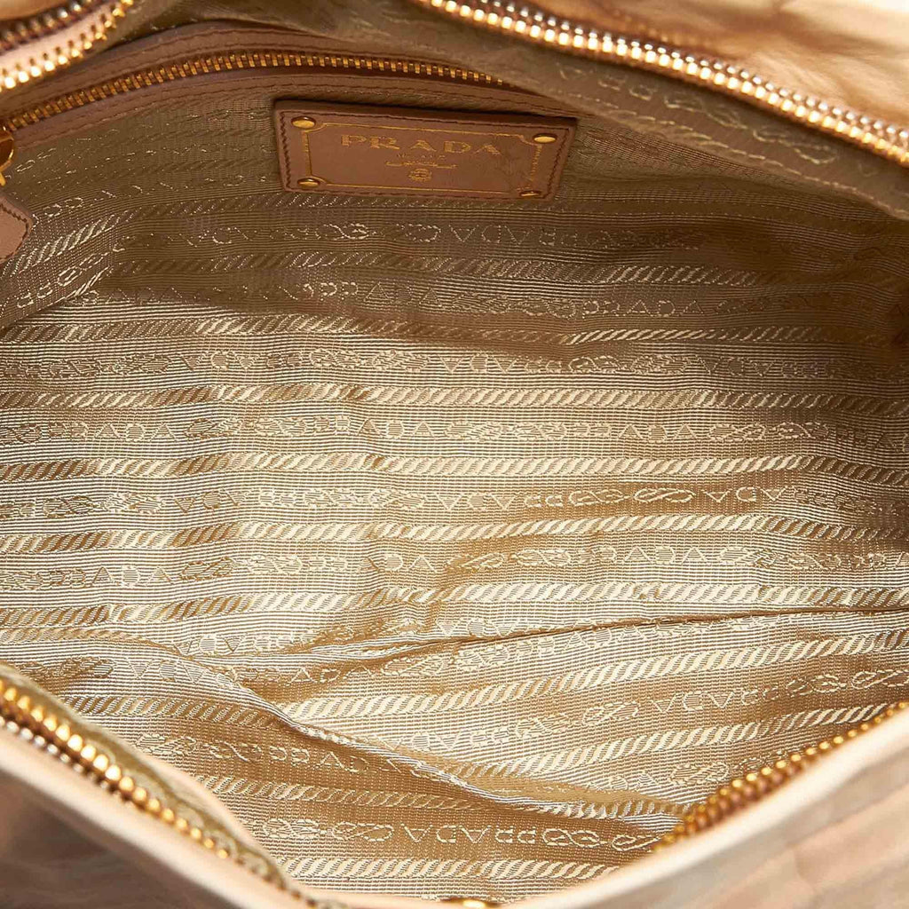 Prada Cipria Craquele Leather Handbag (SHG-16169)