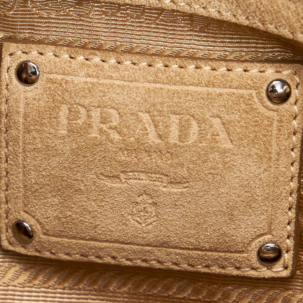 Prada Eco Kidassia Faux Fur Garden Handbag (SHG-25078)