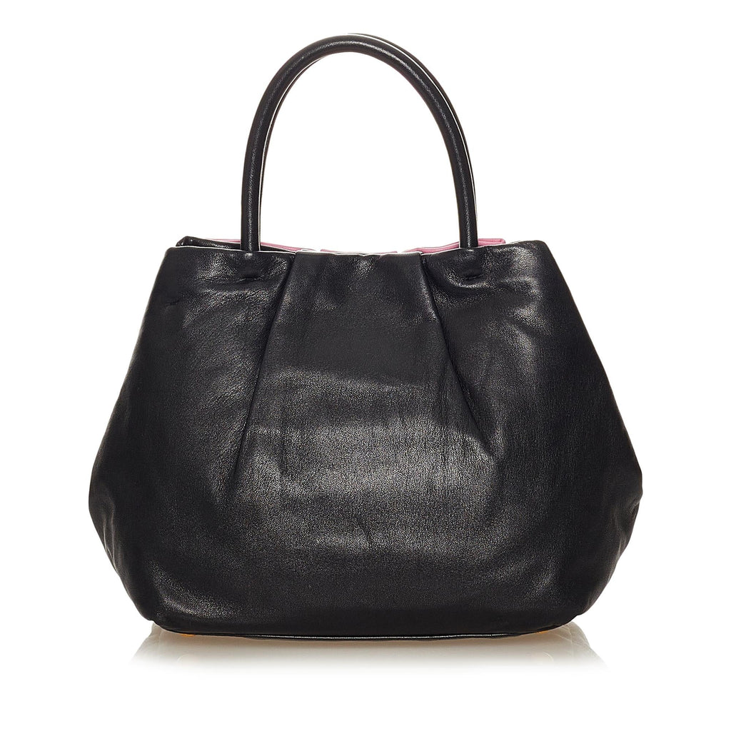 Prada Fiocco Bow Leather Satchel (SHG-27308)