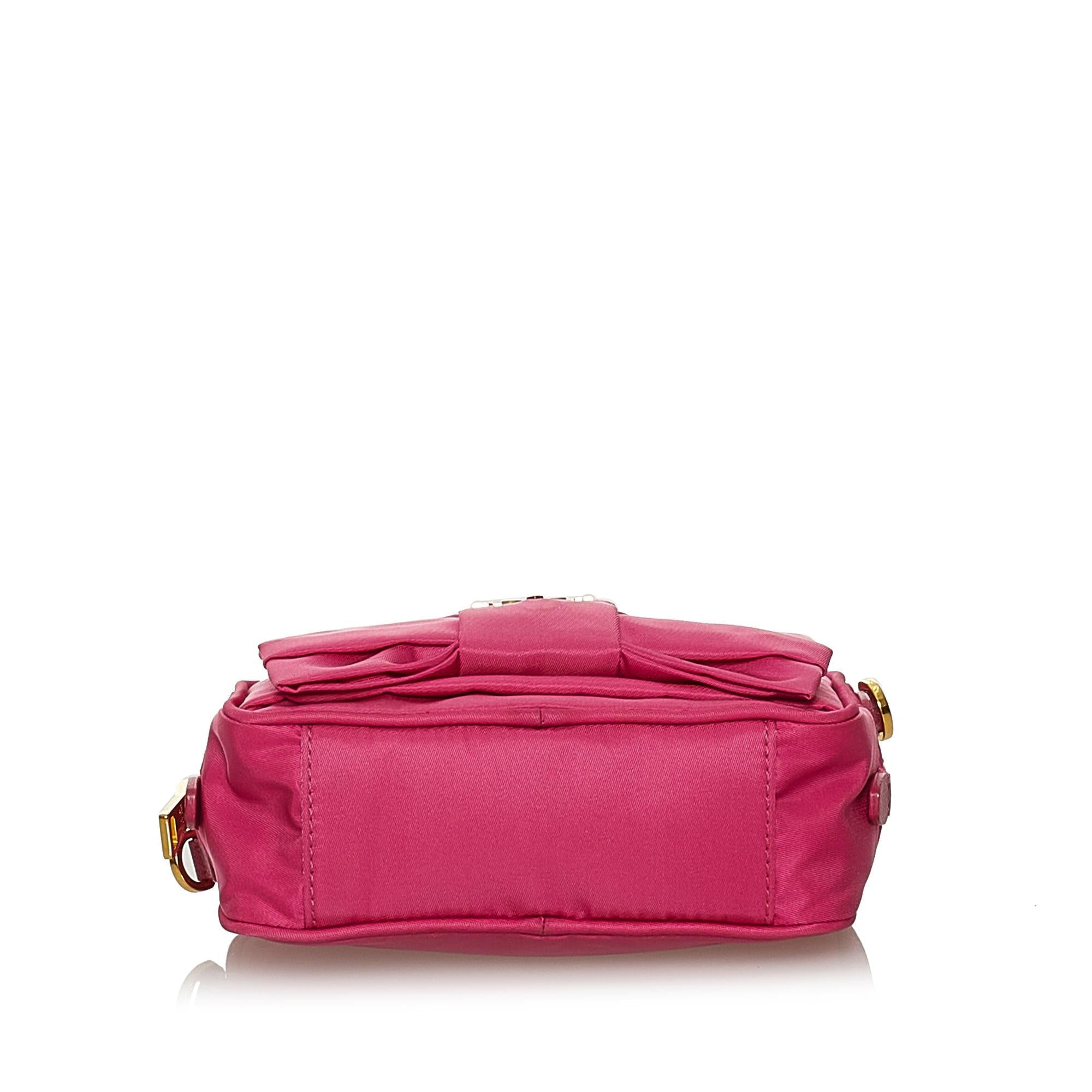 Prada Fiocco Bow Tessuto Crossbody Bag (SHG-28658)