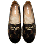 Prada Floral Jacquard Anemon Espadrilles - Size 8 / 38 (SHF-18660)