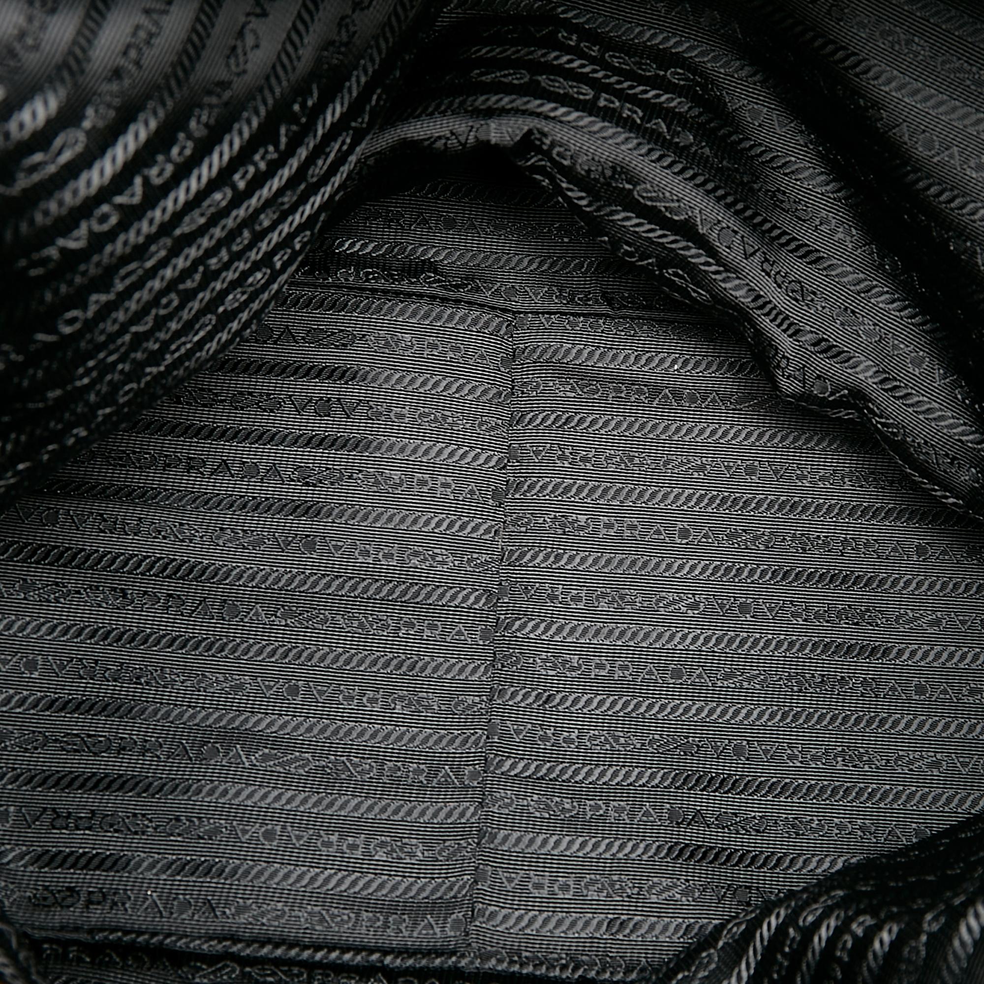 Prada Frame Woven Leather Tote Bag (SHG-26909)