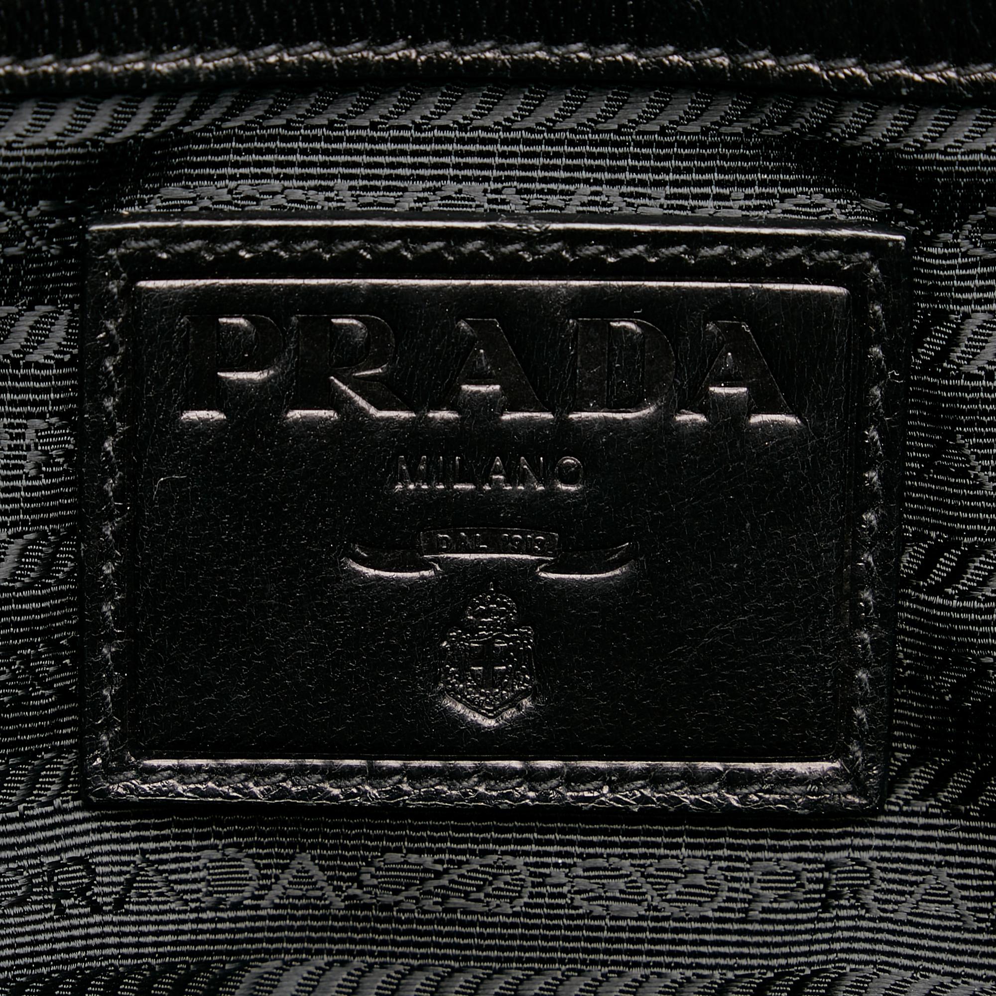 Prada Frame Woven Leather Tote Bag (SHG-26909)