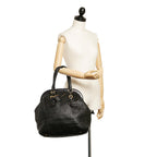 Prada Frame Woven Leather Tote Bag (SHG-26909)