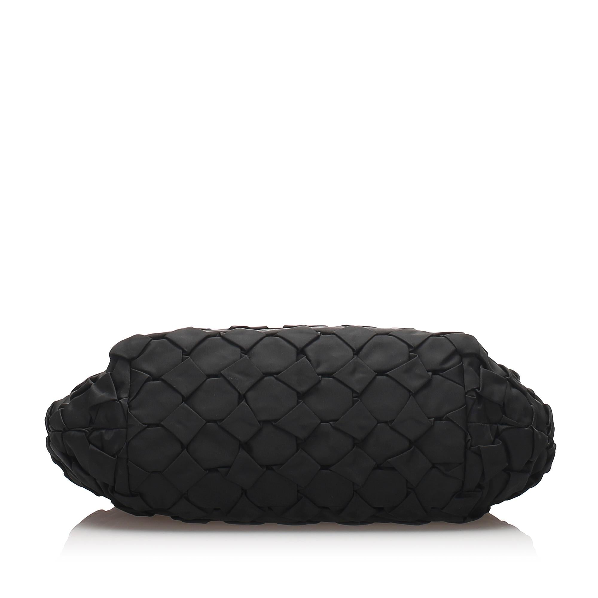 Prada Gathered Nylon Shoulder Bag (SHG-27598)