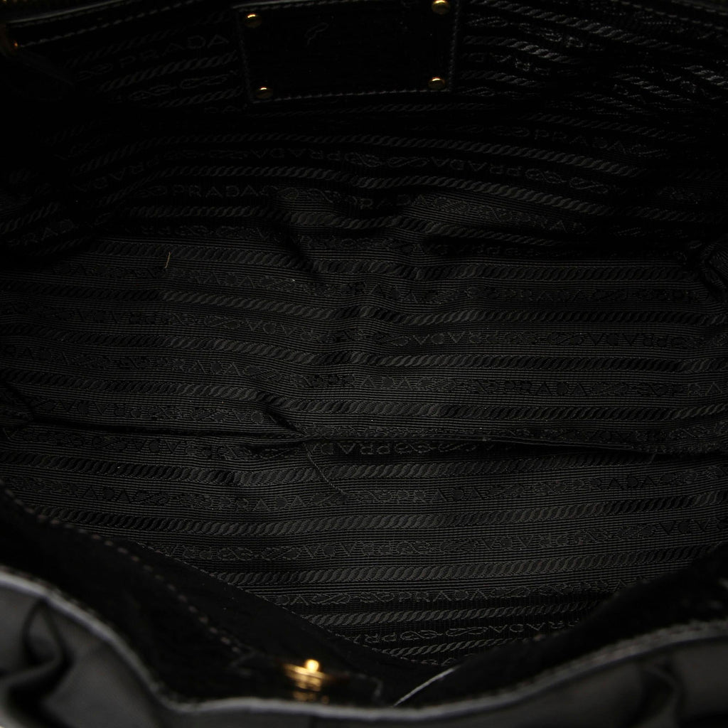Prada Gathered Nylon Shoulder Bag (SHG-27598)